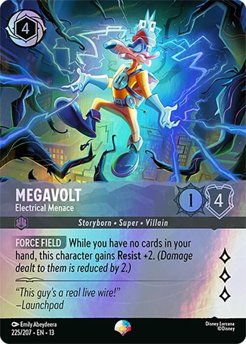 Image for Megavolt - Electrical Menace (Epic) (225/204) (13) - Disney Lorcana