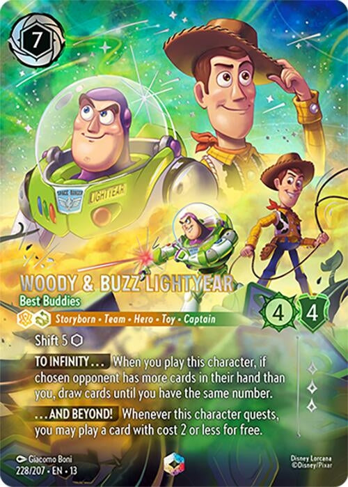 Image for Woody & Buzz Lightyear - Best Buddies (Enchanted) (228/204) (13) - Disney Lorcana