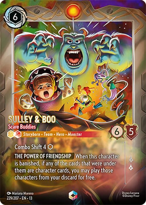 Image for Sulley & Boo - Scare Buddies (Enchanted) (229/204) (13) - Disney Lorcana