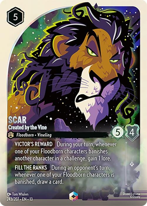 Image for Scar - Created by the Vine (Enchanted) (243/204) (13) - Disney Lorcana