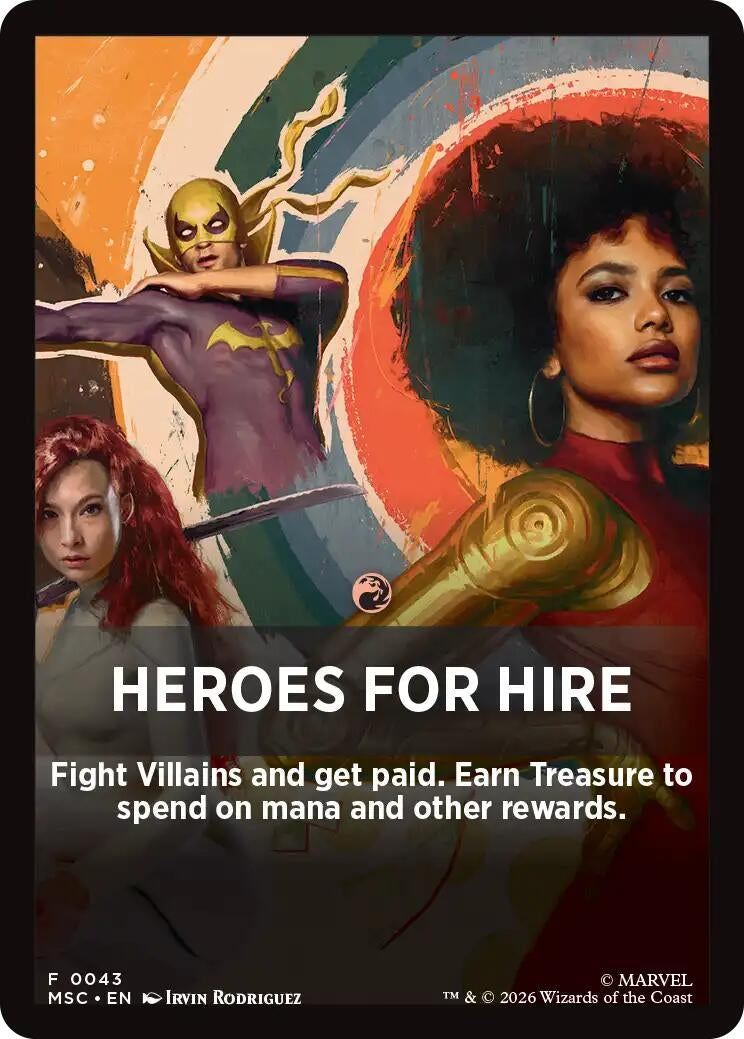 Image for Heroes For Hire Theme Card (43) (MSC) - Magic: The Gathering