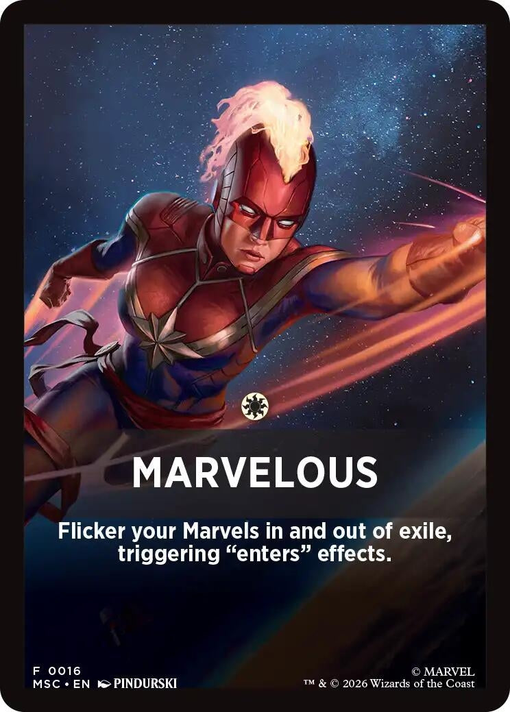 Image for Marvelous Theme Card (16) (MSC) - Magic: The Gathering