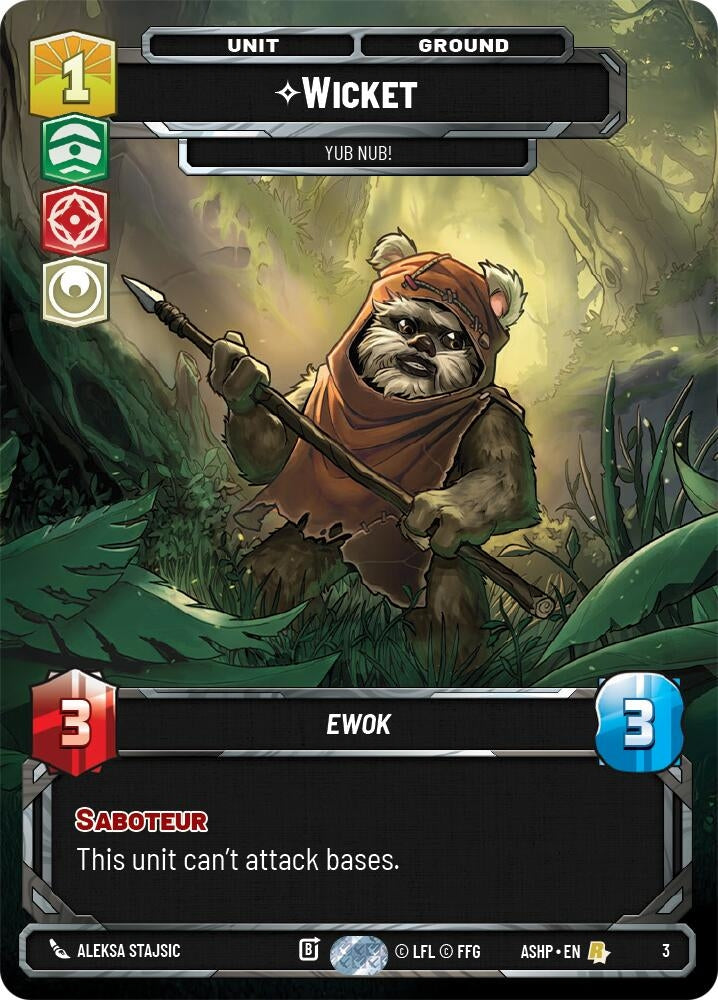 Image for Wicket - Yub Nub! (3) (ASHWPP) - Star Wars: Unlimited