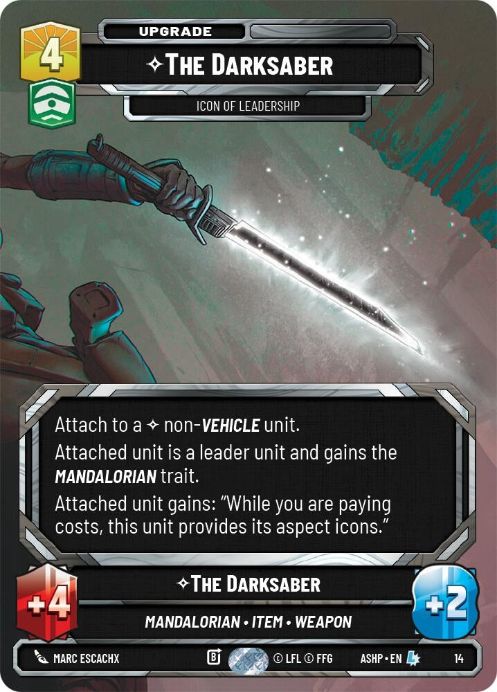 Image for The Darksaber - Icon of Leadership (14) (ASHWPP) - Star Wars: Unlimited