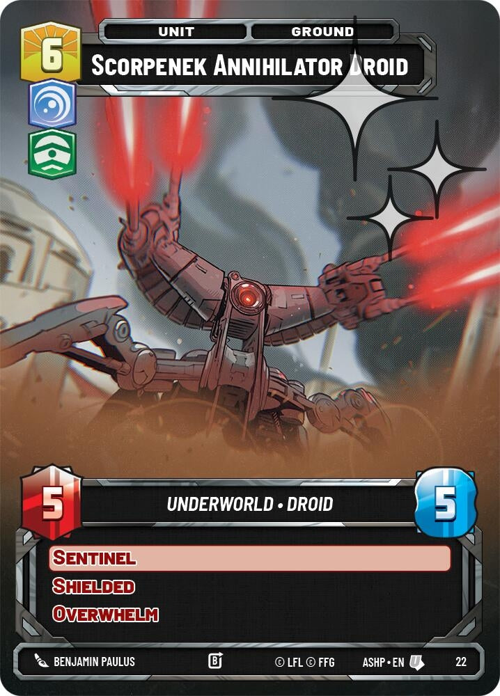 Image for Scorpenek Annihilator Droid (Foil) (22) (ASHWPP) - Star Wars: Unlimited