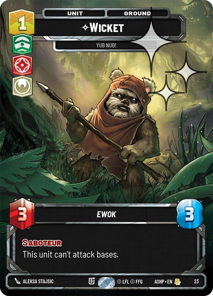 Image for Wicket - Yub Nub! (Foil) (23) (ASHWPP) - Star Wars: Unlimited