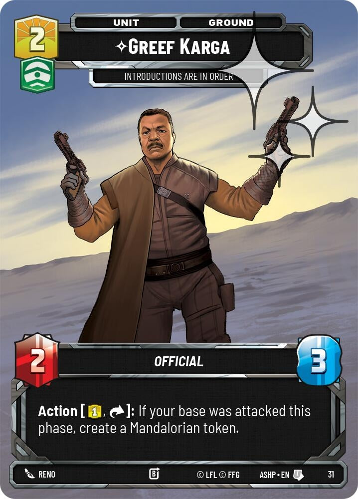 Image for Greef Karga (Foil) (31) (ASHWPP) - Star Wars: Unlimited