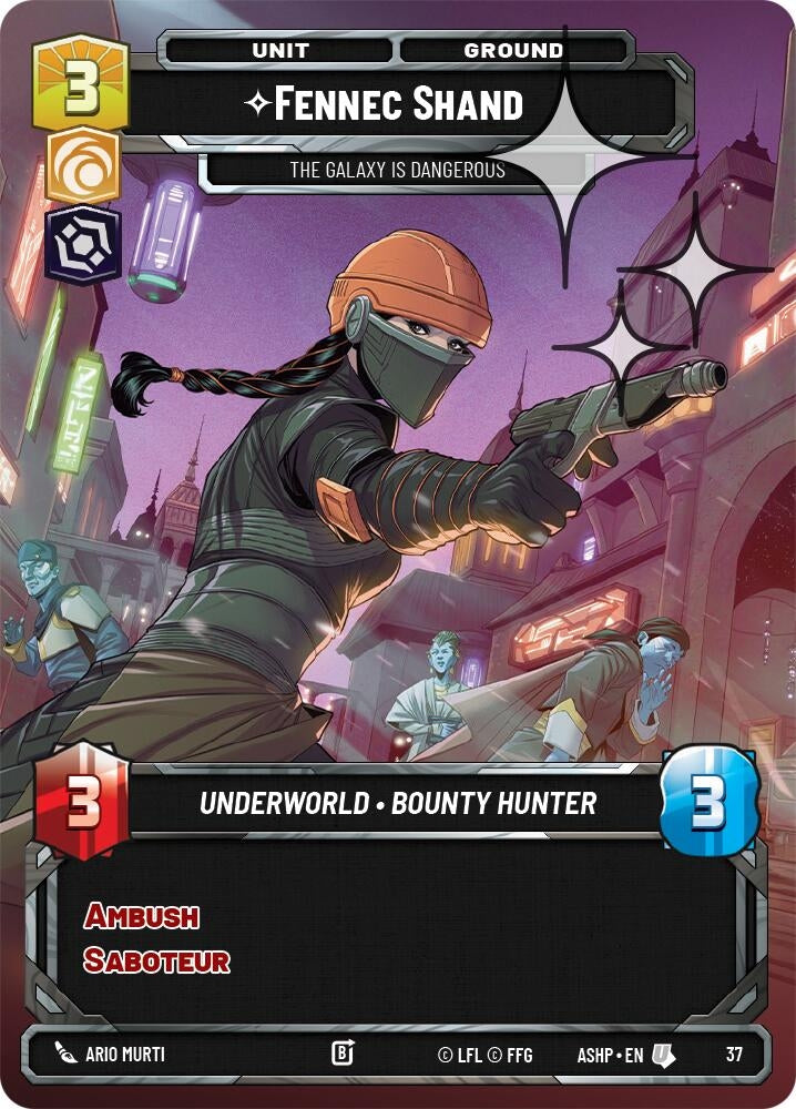 Image for Fennec Shand - The Galaxy Is Dangerous (Foil) (37) (ASHWPP) - Star Wars: Unlimited
