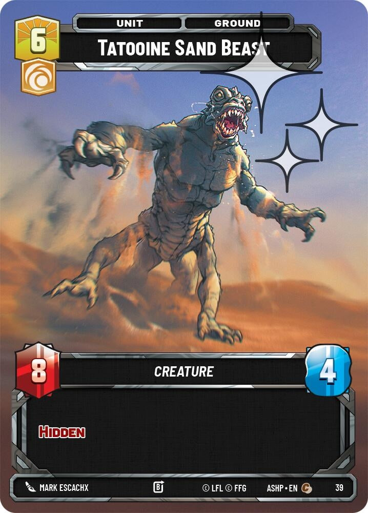 Image for Tatooine Sand Beast (Foil) (39) (ASHWPP) - Star Wars: Unlimited