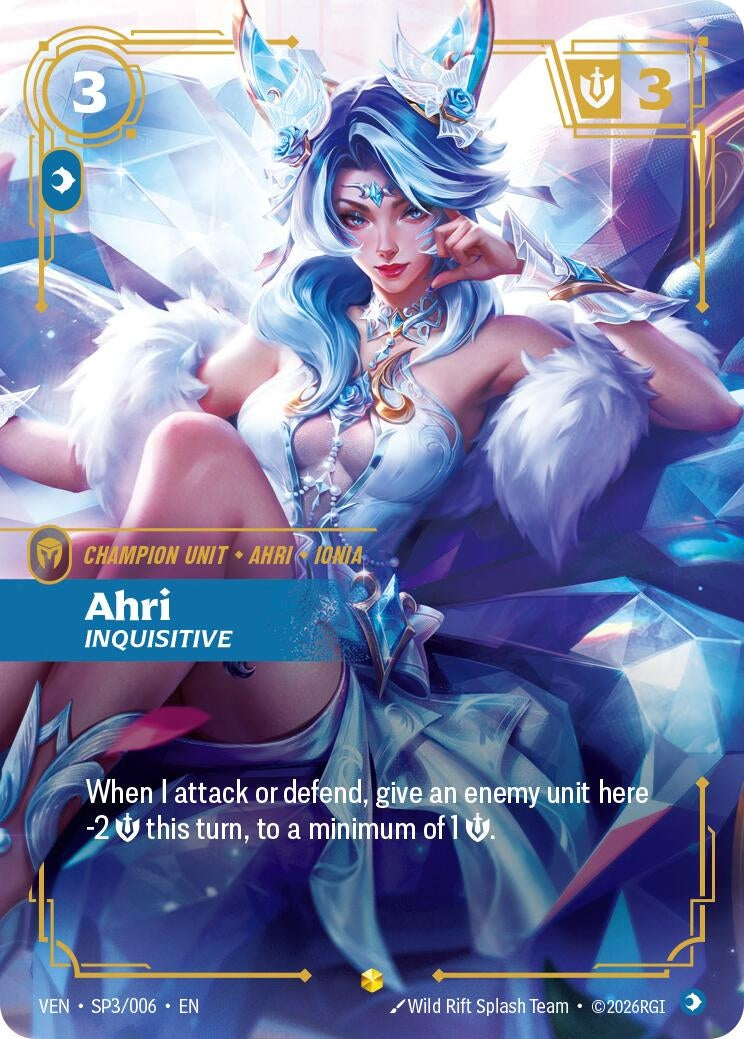 Image for Ahri, Inquisitive (SP3/006) (VEN) - Riftbound: League of Legends Trading Card Game