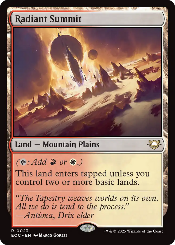 Radiant Summit [Edge of Eternities Commander]