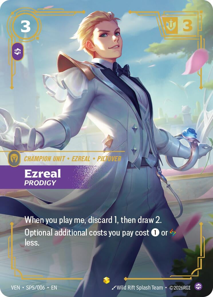 Image for Ezreal, Prodigy (SP5/006) (VEN) - Riftbound: League of Legends Trading Card Game
