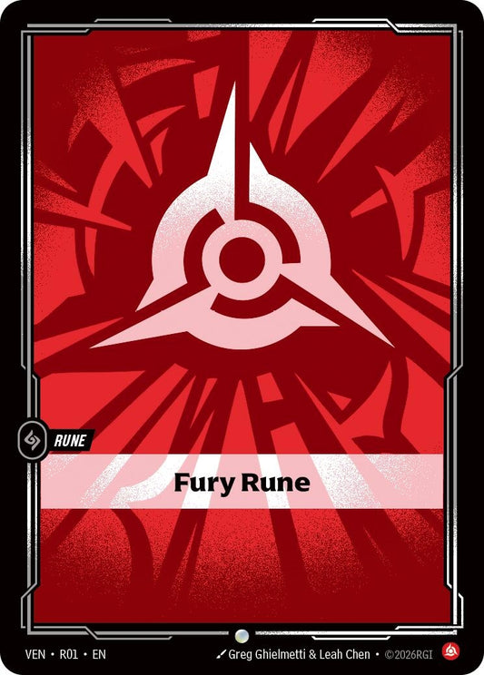 Image for Fury Rune (R01) (VEN) - Riftbound: League of Legends Trading Card Game