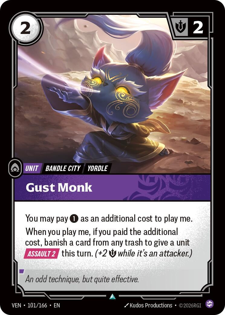Image for Gust Monk (101/166) (VEN) - Riftbound: League of Legends Trading Card Game