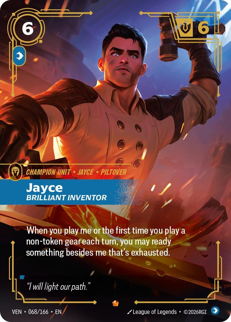 Image for Jayce, Brilliant Inventor (068/166) (VEN) - Riftbound: League of Legends Trading Card Game