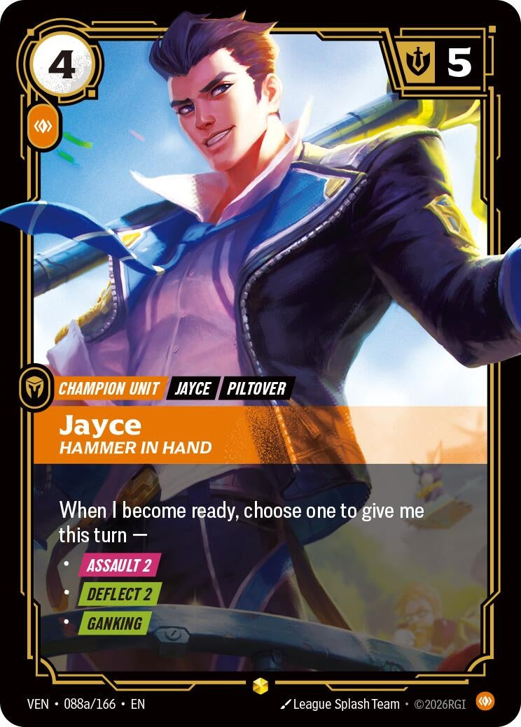 Image for Jayce, Hammer in Hand (Alternate Art) (088a/166) (VEN) - Riftbound: League of Legends Trading Card Game
