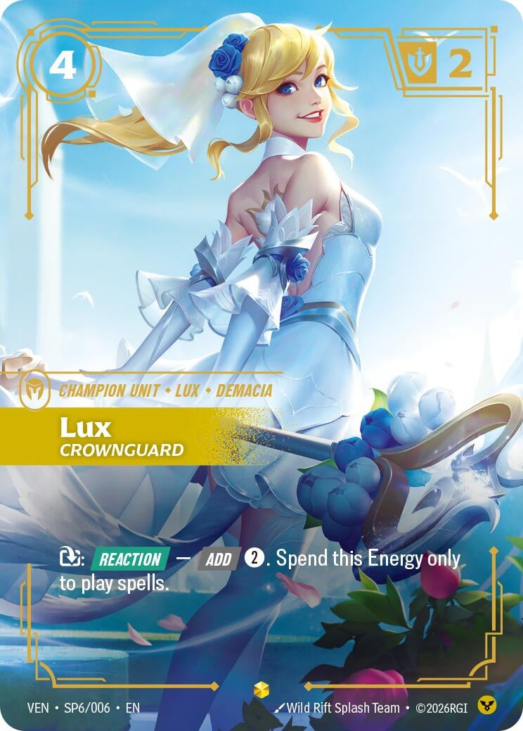 Image for Lux, Crownguard (SP6/006) (VEN) - Riftbound: League of Legends Trading Card Game