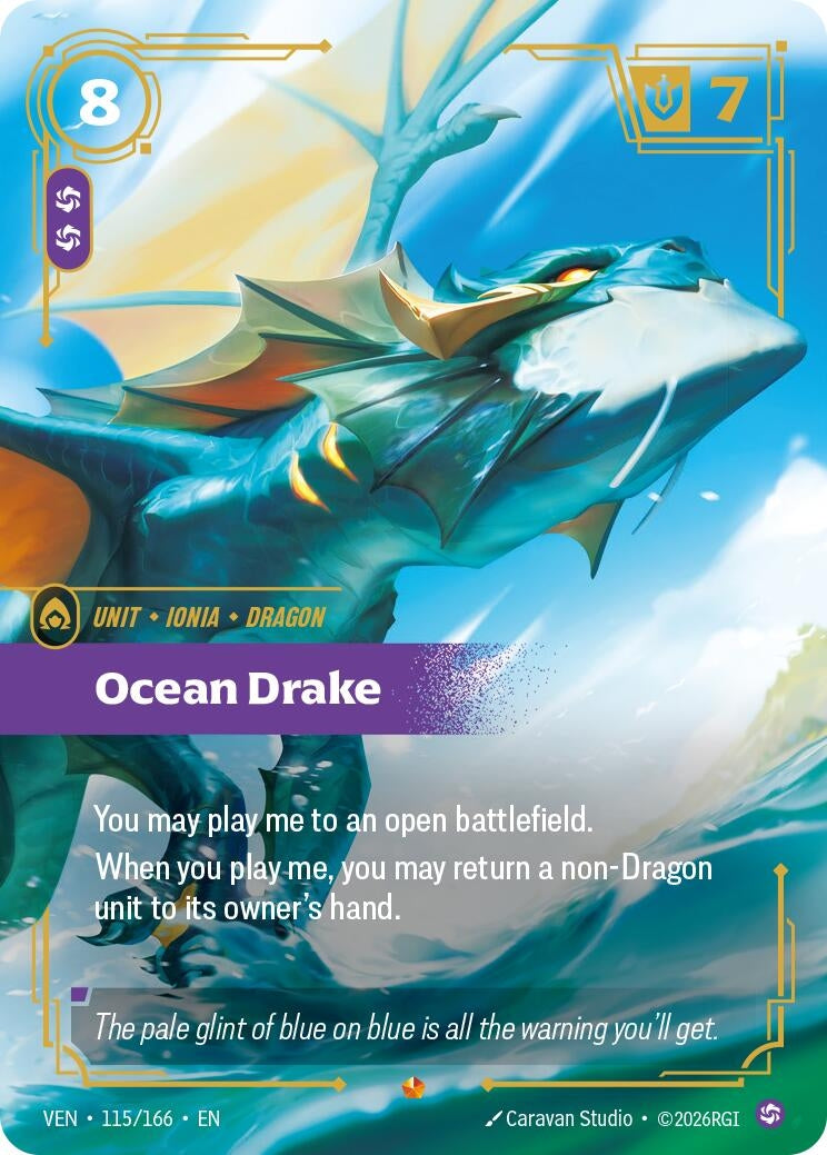 Image for Ocean Drake (115/166) (VEN) - Riftbound: League of Legends Trading Card Game