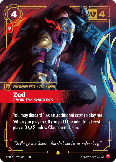 Zed, From the Shadows (Overnumbered) (169/166) (VEN)