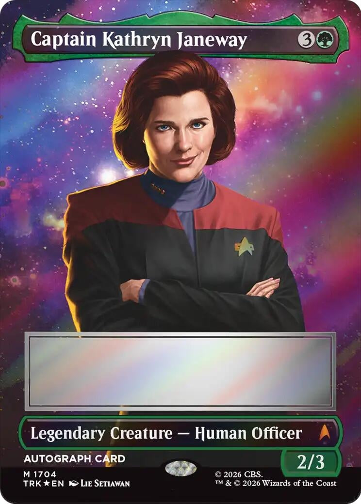 Image for Captain Kathryn Janeway (Borderless) (Signed) (TRK) - Magic: The Gathering