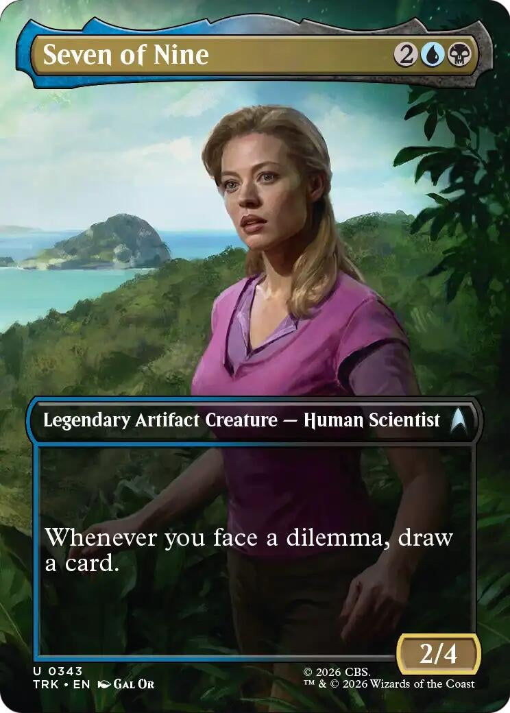 Image for Seven of Nine (Borderless) (TRK) - Magic: The Gathering