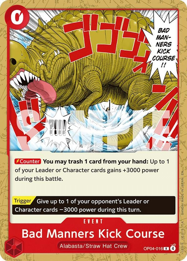 Image for Bad Manners Kick Course (OP04-016) (ST-31) - One Piece Card Game