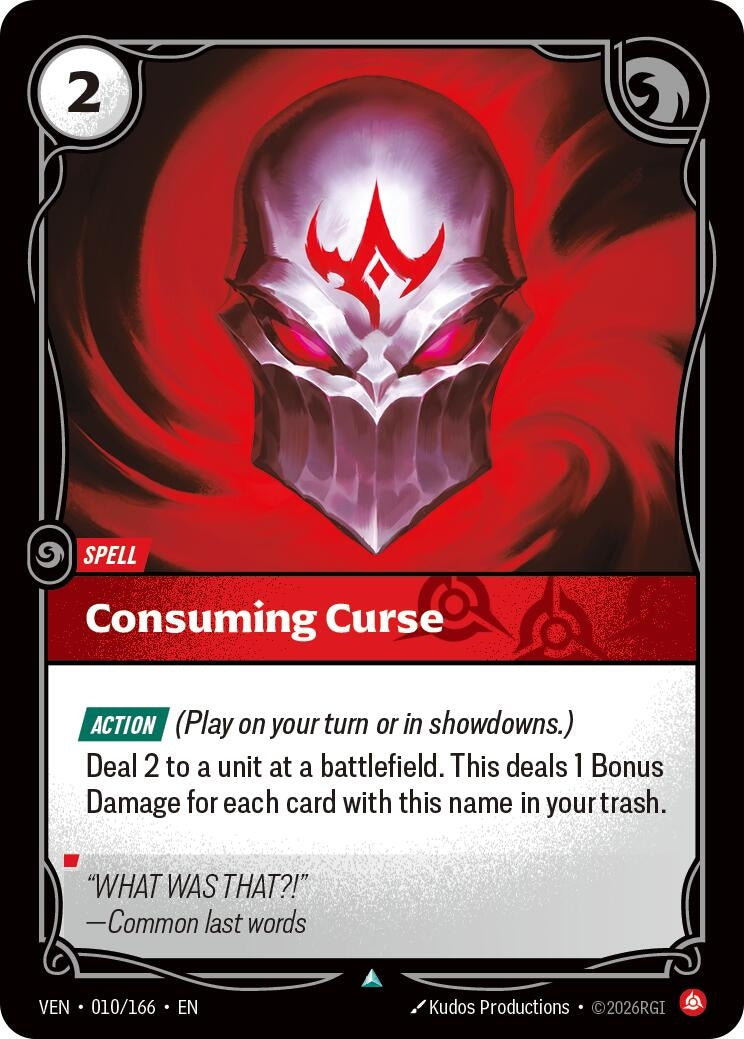 Image for Consuming Curse (010/166) (VEN) - Riftbound: League of Legends Trading Card Game