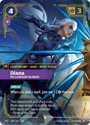 Image for Diana, No Longer Human (Overnumbered) (183/166) (VEN) - Riftbound: League of Legends Trading Card Game