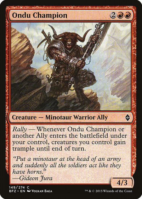 Ondu Champion - Battle for Zendikar - 149