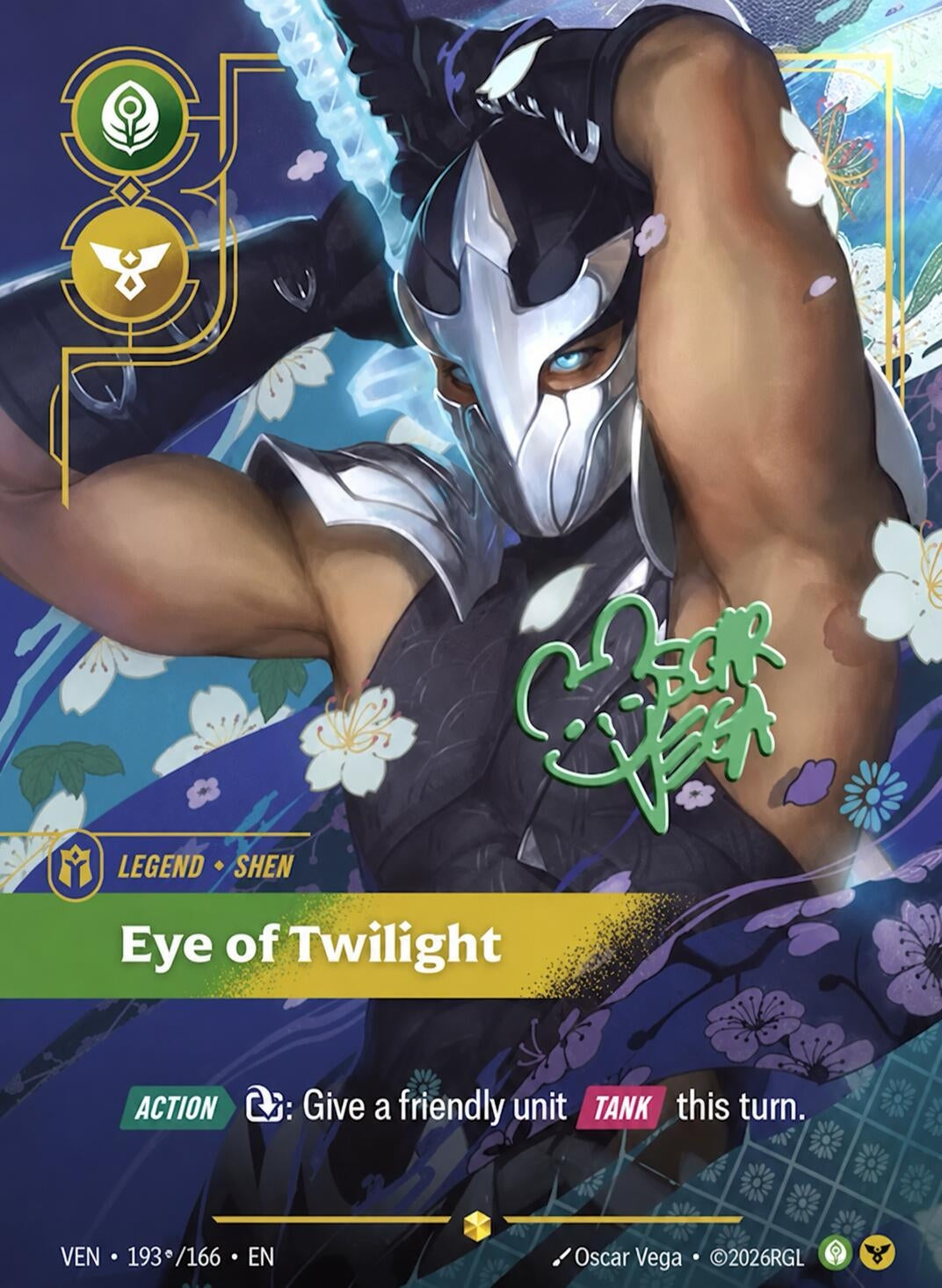 Image for Shen, Eye of Twilight (Signature) (193*/166) (VEN) - Riftbound: League of Legends Trading Card Game