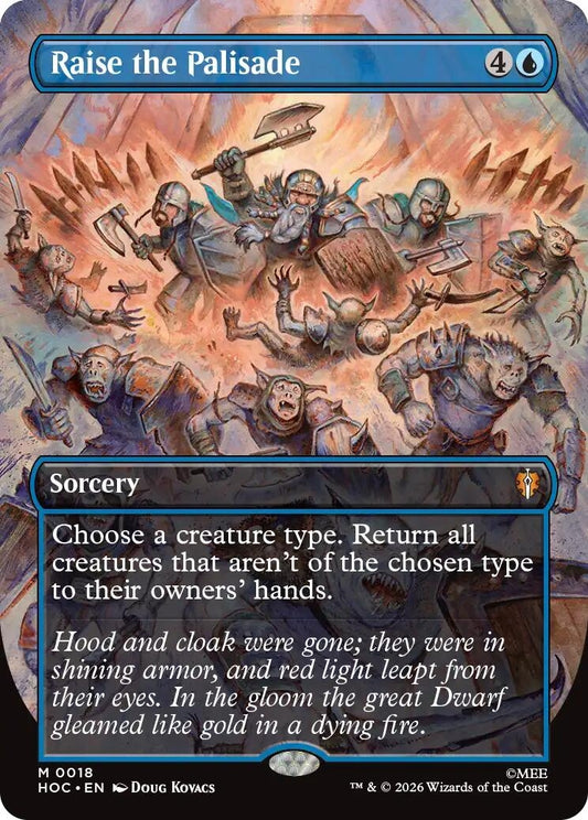 Image for Raise the Palisade (Borderless) (18) (HOC) - Magic: The Gathering