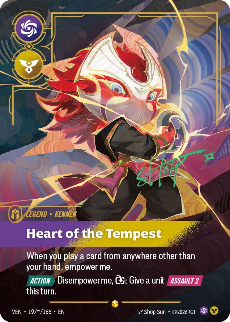 Image for Kennen, Heart of the Tempest (Signature) (197*/166) (VEN) - Riftbound: League of Legends Trading Card Game