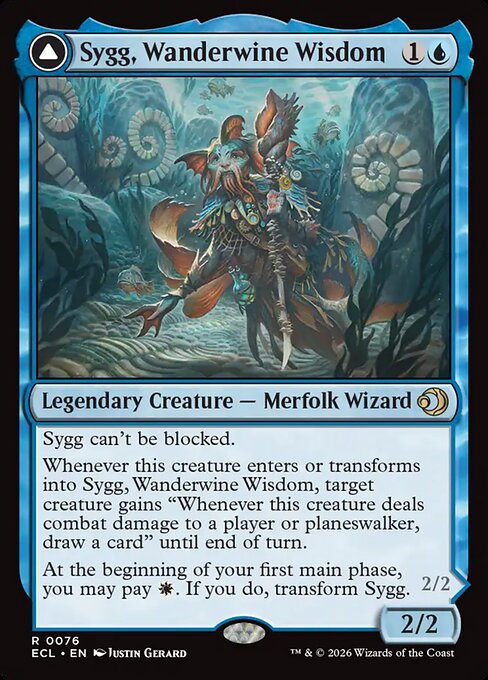 Sygg, Wanderwine Wisdom // Sygg, Wanderbrine Shield - Lorwyn Eclipsed - 76