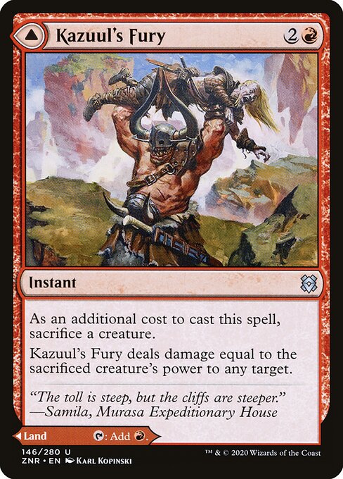 Kazuul's Fury // Kazuul's Cliffs - Zendikar Rising - 146