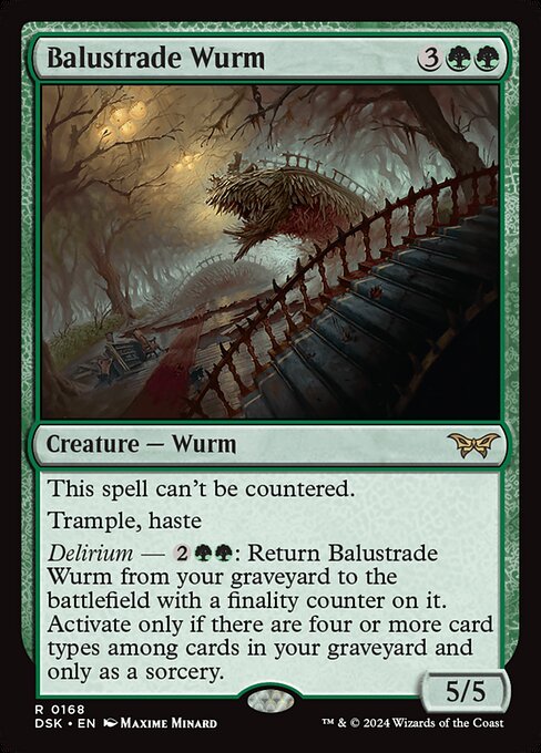 Balustrade Wurm - Duskmourn: House of Horror - 168