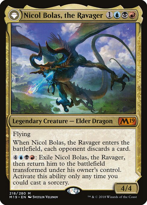 Nicol Bolas, the Ravager // Nicol Bolas, the Arisen - Core Set 2019 - 218