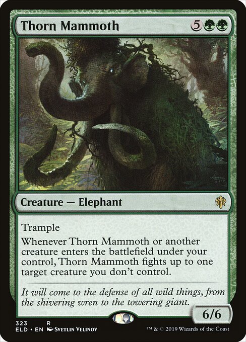 Thorn Mammoth - Throne of Eldraine - 323