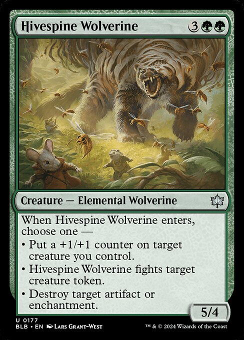 Hivespine Wolverine - Bloomburrow - 177