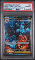 MEGA CHARIZARD X ex SPECIAL ILLUSTRATION RARE 2025 POKEMON PFL EN-PHANTASMAL FLAMES PSA GEM MT 10
