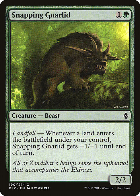 Snapping Gnarlid - Battle for Zendikar - 190