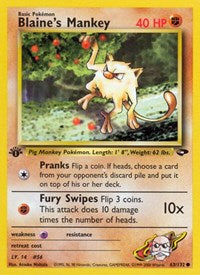 Blaine's Mankey - Gym Challenge - 063/132