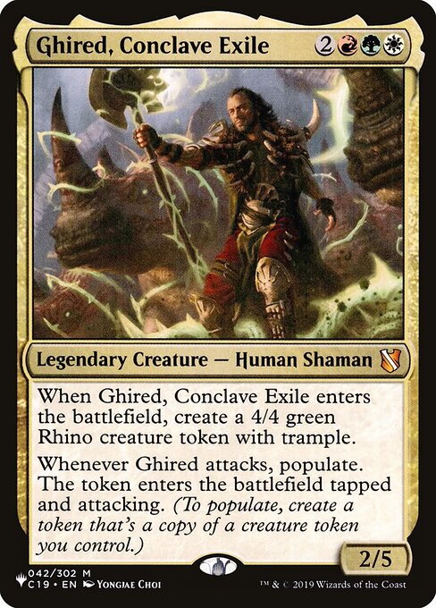 Ghired, Conclave Exile - The List - C19-42