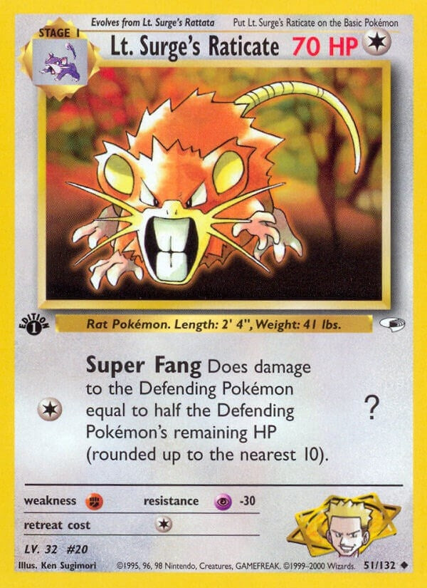 Lt. Surge's Raticate (051/132) (G1)