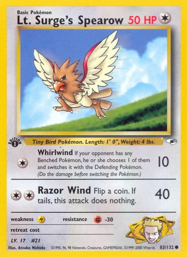 Lt. Surge's Spearow (83) (083/132) (G1)