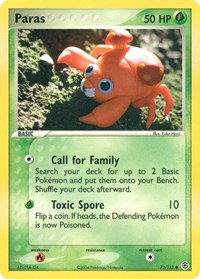 Paras - EX FireRed & LeafGreen - 72/112