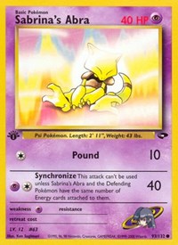 Sabrina's Abra (93) - Gym Challenge - 093/132