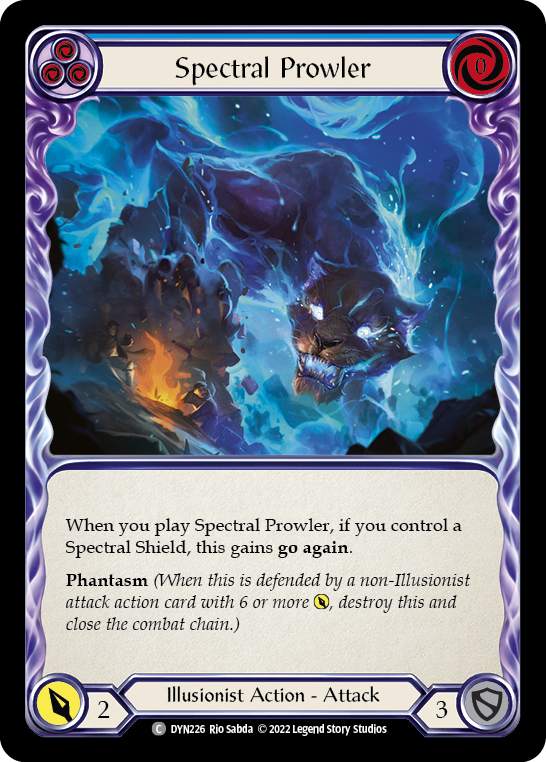 Spectral Prowler (Blue) [DYN226] (Dynasty)  Rainbow Foil