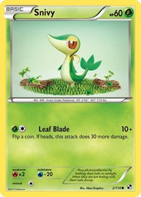 Snivy (2) - Black and White - 2/114