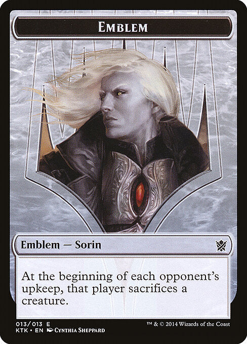 Sorin, Solemn Visitor Emblem - Khans of Tarkir - 13