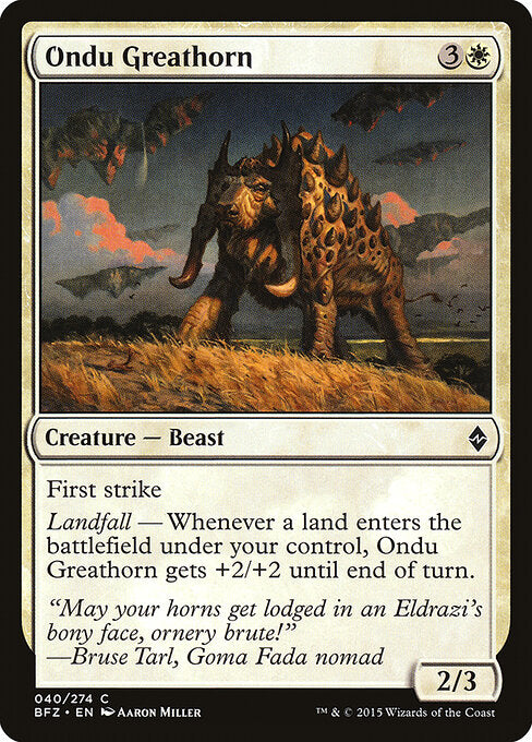 Ondu Greathorn - Battle for Zendikar - 40